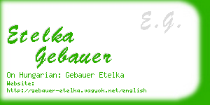 etelka gebauer business card